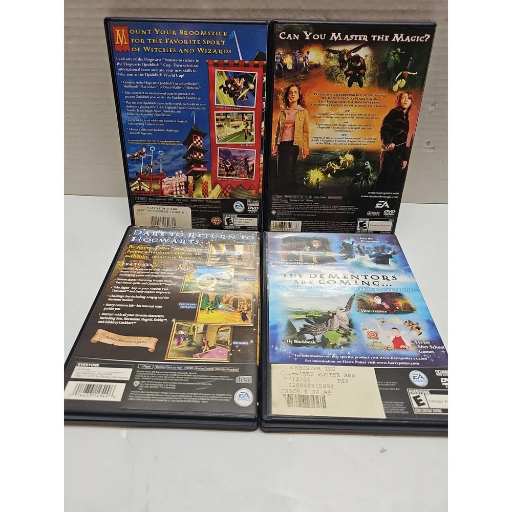 Harry Potter PS2 Game Lot Of 4 (Chamber Secrets Goblet Fire Quidditch)